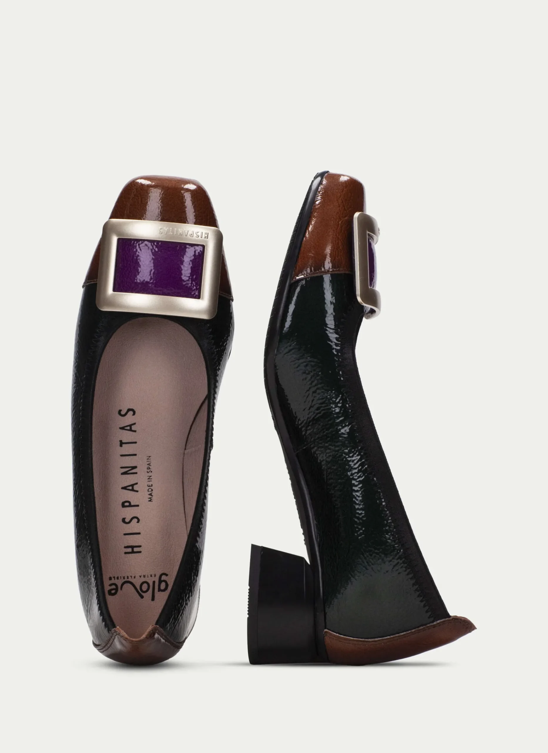 Bailarina salma forest-cuero-magenta*HISPANITAS Discount