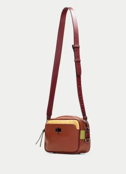 Bandolera cuero-mostaza-oliva*HISPANITAS Online