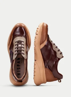 Deportivo polinesia cuero-marron-taupe*HISPANITAS Best