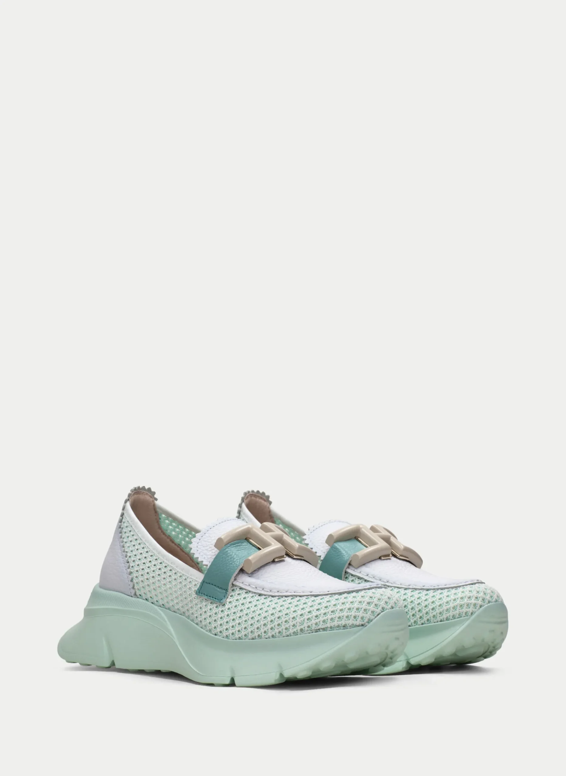 Mocasin Sport hawai blanco-aguamarina*HISPANITAS New
