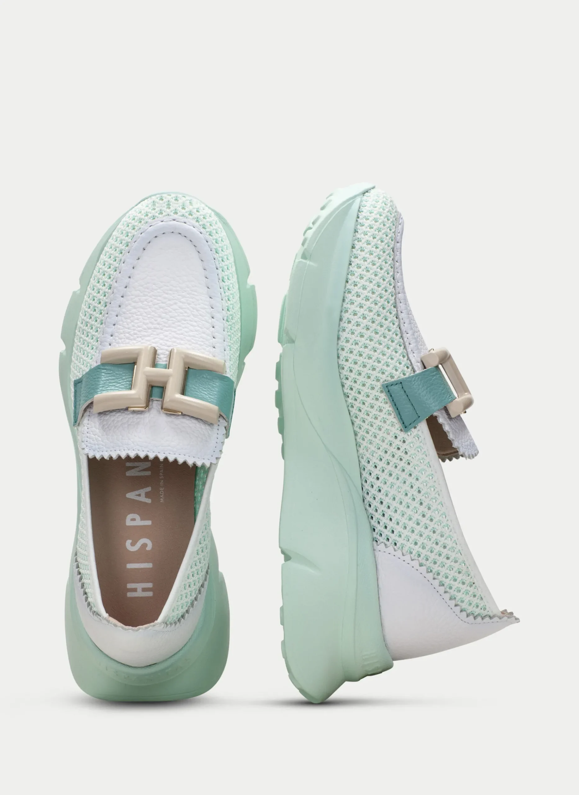Mocasin Sport hawai blanco-aguamarina*HISPANITAS New