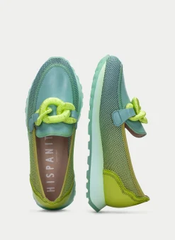 Mocasin Sport loira aguamarina-kiwi*HISPANITAS Discount