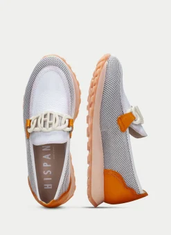 Mocasin Sport loira blanco-naranja*HISPANITAS Sale