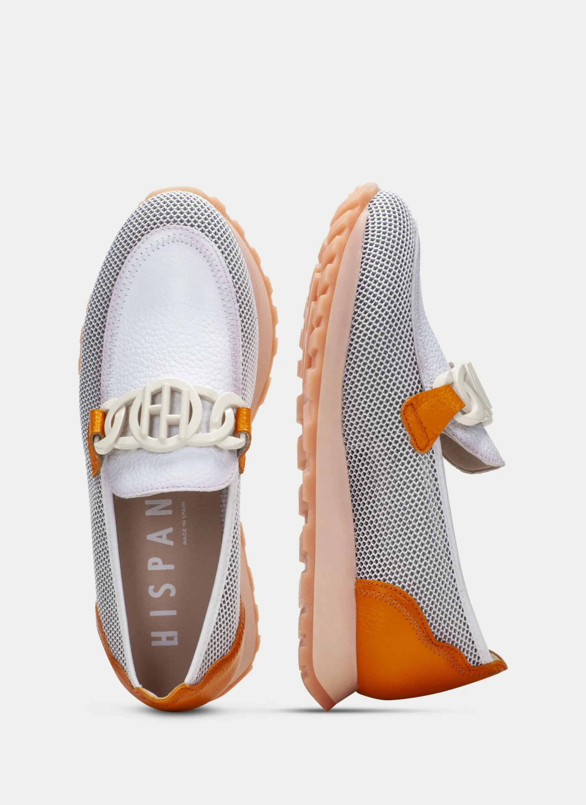 Mocasin Sport loira blanco-naranja*HISPANITAS Sale