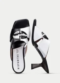 Sandalias Destalonadas danielle negro-blanco*HISPANITAS Discount