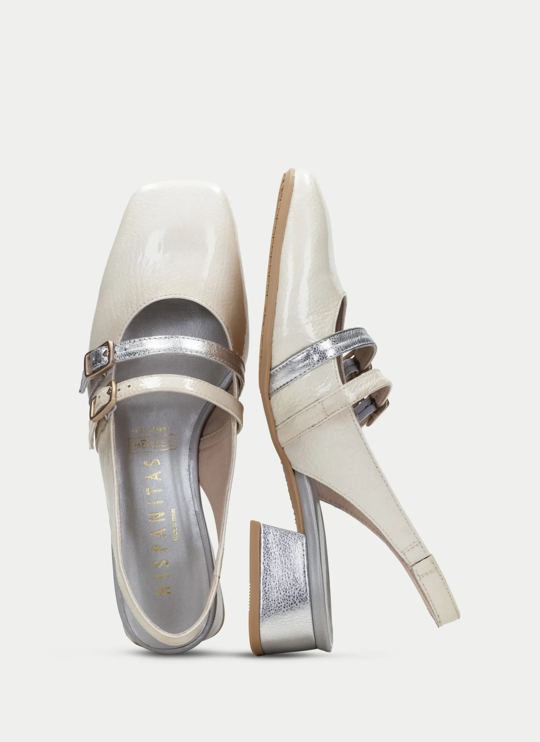 Zapato Plano aruba crema-plata*HISPANITAS Discount
