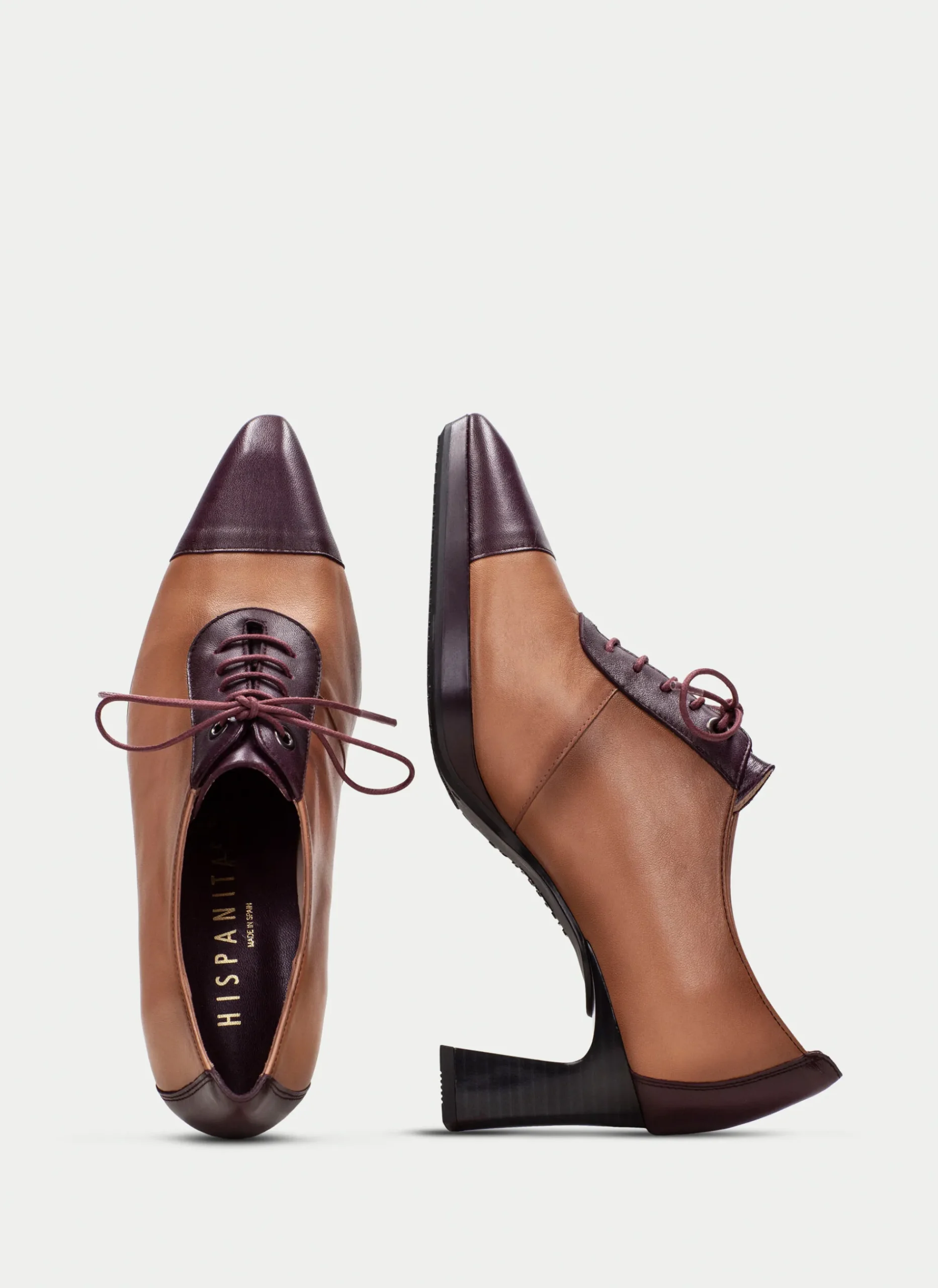 Zapato Tacon ankara vino-almond*HISPANITAS Fashion