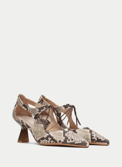 Zapato Tacon nova snake-taupe*HISPANITAS Sale