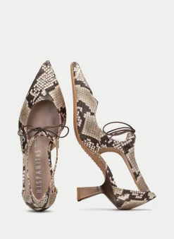 Zapato Tacon nova snake-taupe*HISPANITAS Sale
